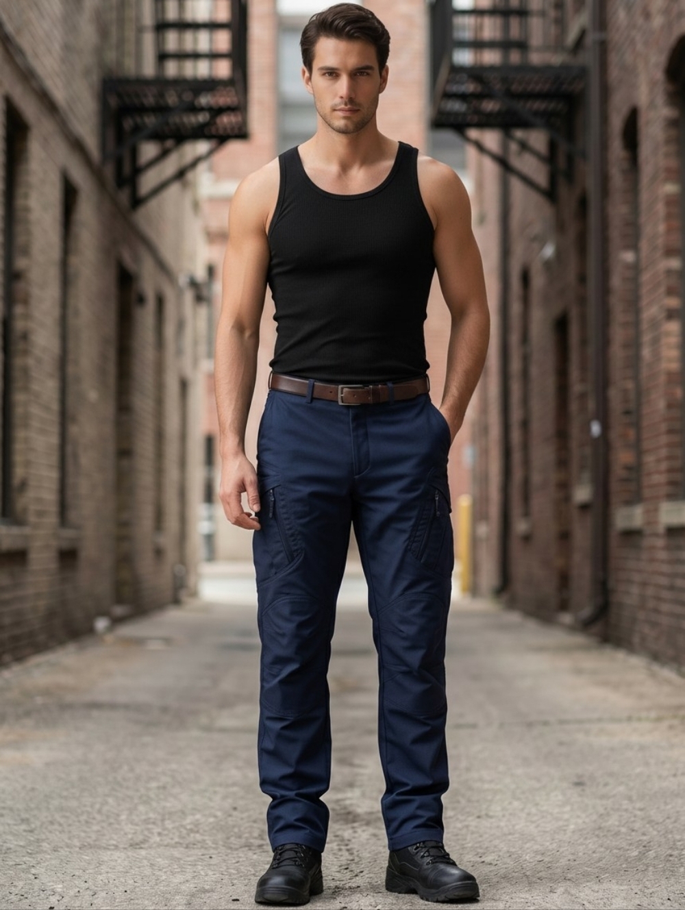 NWT Tacvasen Navy Water Resistant Tactical Size 34 Cargo Pants!